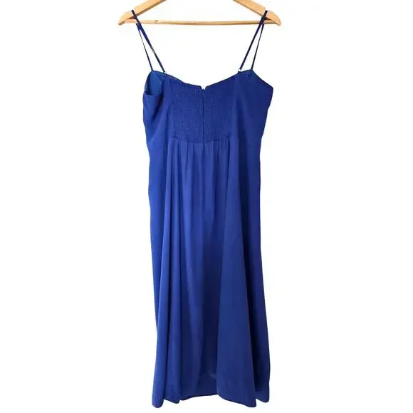 Aritzia Sunday Best Viola Bustier Midi Slip Dress Royal Blue Size M - Picture 6 of 11